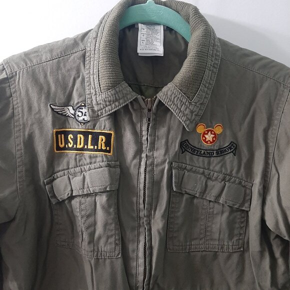 Disneyland Resort Kids Pilot Bomber Jacket with Patches Size - Youth Large - Picture 2 of 9